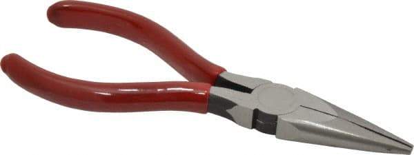 Proto - 5-9/16" OAL, 1-11/16" Jaw Length x 1/2" Jaw Width, Long Nose Needle Nose Pliers - Serrated Jaw, Plastisol Handles - Industrial Tool & Supply