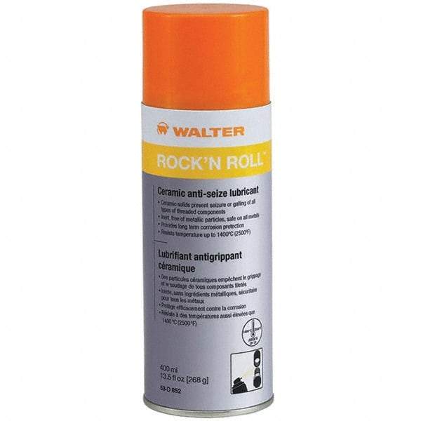 WALTER Surface Technologies - 10.6 oz Aerosol General Purpose Anti-Seize Lubricant - Metal Free, 2,500°F, White, Food Grade, Water Resistant - Industrial Tool & Supply