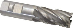 Interstate - 1" Diam, Fine Pitch, 2" LOC, 5 Flute Cobalt Roughing Square End Mill - Uncoated, 4-1/2" OAL, 1" Shank Diam, Single End - Industrial Tool & Supply