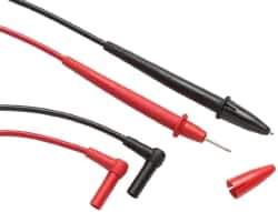 Fluke - Black/Red Electrical Test Equipment Leads - Use with Electrical Test Equipment with 4mm Adapters - Industrial Tool & Supply