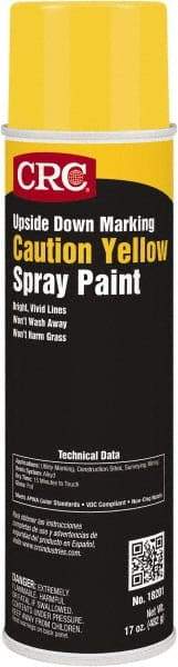 CRC - 20 fl oz Yellow Marking Paint - 700' Coverage, Lead Free Formula, 528.8 gL VOC - Industrial Tool & Supply