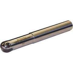 Tool-Flo - 3/4" Cut Diam, 3/4" Shank Diam, 6.281" OAL, Indexable Ball Nose End Mill - 1-3/4" Head Length, Straight Shank, TBN Toolholder, TBNR 750, TBRR 750 Insert - Industrial Tool & Supply