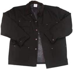 PRO-SAFE - Size XL Cold Weather Jacket - Black, Nylon Quilt Lined & Cotton Duck, Buttons Closure - Industrial Tool & Supply