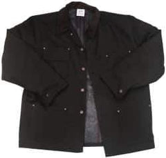 PRO-SAFE - Size XL Cold Weather Jacket - Black, Nylon Quilt Lined & Cotton Duck, Buttons Closure - Industrial Tool & Supply