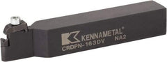 Kennametal - CRDP, Neutral Cut, 0° Lead Angle, 1" Shank Height x 1" Shank Width, Neutral Rake Indexable Turning Toolholder - 6" OAL, R..V45 Insert Compatibility, Series V-Bottom Round - Industrial Tool & Supply
