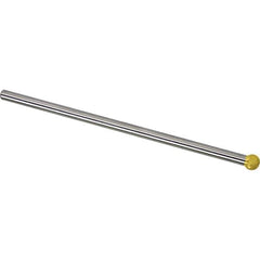 Made in USA - 1/4" Cut Diam, 1/4" Shank Diam, Ball Head Single Cut Burr - Carbide, 7/32" LOC, 6-3/4" OAL - Industrial Tool & Supply