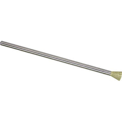 Made in USA - 1/4" Cut Diam, 1/4" Shank Diam, Inverted Cone Head Double Cut Burr - Carbide, 5/16" LOC, 6-3/4" OAL - Industrial Tool & Supply