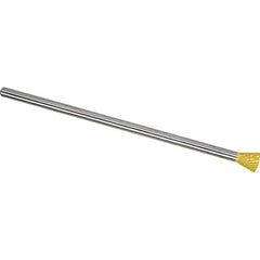 Made in USA - 1/2" Cut Diam, 1/4" Shank Diam, Inverted Cone Head Double Cut Burr - Carbide, 1/2" LOC, 6-1/2" OAL - Industrial Tool & Supply