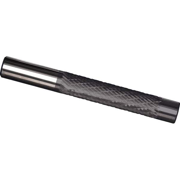 Made in USA - 10mm Diam, 50mm LOC, Solid Carbide Diamond Pattern Router Bit - Right Hand Cut, 100mm OAL - Industrial Tool & Supply