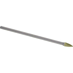 Made in USA - 1/2" Cut Diam, 0.2362" Shank Diam, Tree Head Single Cut Burr - Carbide, 25mm LOC, 175mm OAL - Industrial Tool & Supply