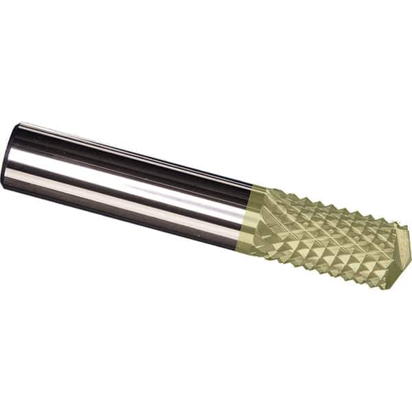 Made in USA - 3/8" Diam, 1" LOC, Drill Point End, Solid Carbide Diamond Pattern Router Bit - Right Hand Cut, 2-1/2" OAL, 3/8" Shank Diam, Use on Carbon & Honeycomb, Carbon Fiber, Composite, Fiberglass, Graphite - Industrial Tool & Supply