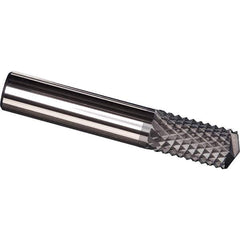 Made in USA - 3/32" Diam, 3/8" LOC, Drill Point End, Solid Carbide Diamond Pattern Router Bit - Right Hand Cut, 1-1/2" OAL, 1/8" Shank Diam, Use on Carbon & Honeycomb, Carbon Fiber, Composite, Fiberglass, Graphite - Industrial Tool & Supply