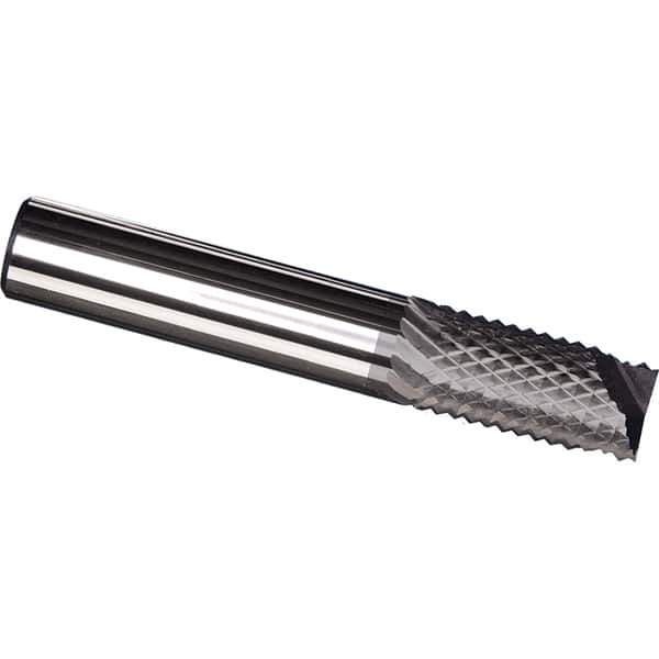 Made in USA - 6mm Diam, 18mm LOC, End Mill End, Solid Carbide Diamond Pattern Router Bit - Right Hand Cut, 75mm OAL, Use on Fiberglass - Industrial Tool & Supply
