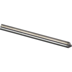 Made in USA - 1/8" Cut Diam, 1/8" Shank Diam, Cone Head Aluma Cut Burr - Carbide, 1/16" LOC, 1-1/2" OAL - Industrial Tool & Supply