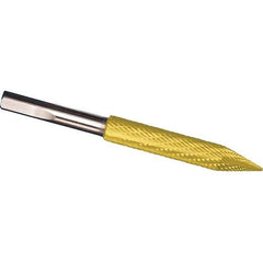 Made in USA - 3/16" Cut Diam, 3/16" Shank Diam, Cone Head Tire Cut Burr - Carbide, 2" LOC, 3" OAL - Industrial Tool & Supply