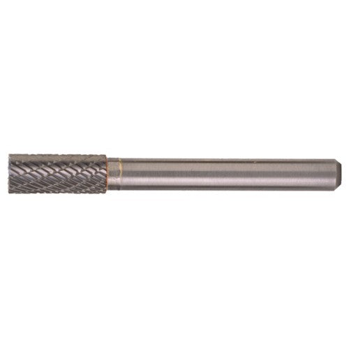 SB-5 Double Cut Solid Carbide Bur-Cylindrical with End Cut - Exact Industrial Supply