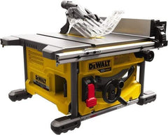 DeWALT - 8-1/4" Blade Diam, Table Saw - 5,800 RPM, 19-1/16" Table Depth x 19-1/16" Table Width, 60 Volts, 5/8" Arbor - Industrial Tool & Supply