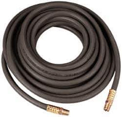 Value Collection - 1/2" ID x 0.787" OD 25' Long Multipurpose Air Hose - MNPT x MNPT Ends, 200 Working psi, 1/2" Fitting, Black - Industrial Tool & Supply