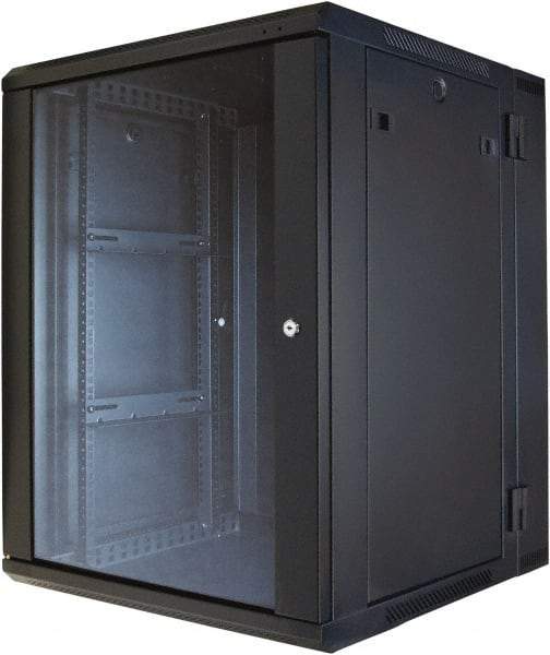 Video Mount - Security Camera Hinged Wall Equipment Rack Enclosure - Black - Industrial Tool & Supply