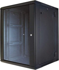 Video Mount - Security Camera Hinged Wall Equipment Rack Enclosure - Black - Industrial Tool & Supply