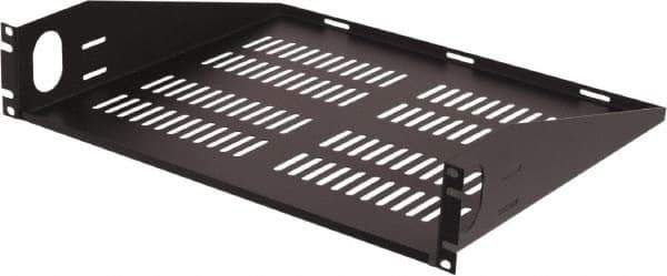 Video Mount - Security Camera Vented Equipment Rack Shelf - Black - Industrial Tool & Supply