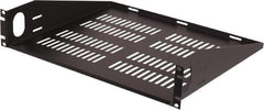Video Mount - Security Camera Vented Equipment Rack Shelf - Black - Industrial Tool & Supply