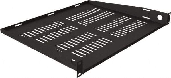Video Mount - Security Camera Vented Equipment Rack Shelf - Black - Industrial Tool & Supply