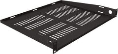 Video Mount - Security Camera Vented Equipment Rack Shelf - Black - Industrial Tool & Supply