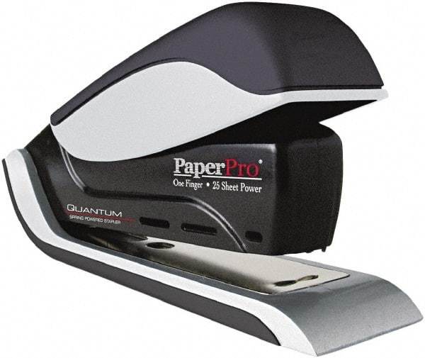 PaperPro - 25 Sheet Half Strip Stapler - Black/Silver - Industrial Tool & Supply