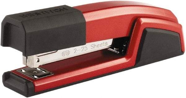 Stanley Bostitch - 25 Sheet Full Strip Desktop Stapler - Red - Industrial Tool & Supply