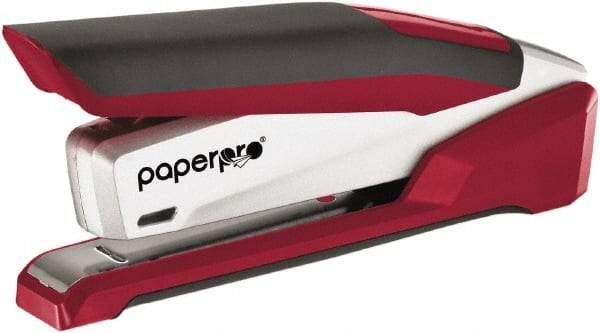 PaperPro - 28 Sheet Full Strip Desktop Stapler - Red & Silver - Industrial Tool & Supply