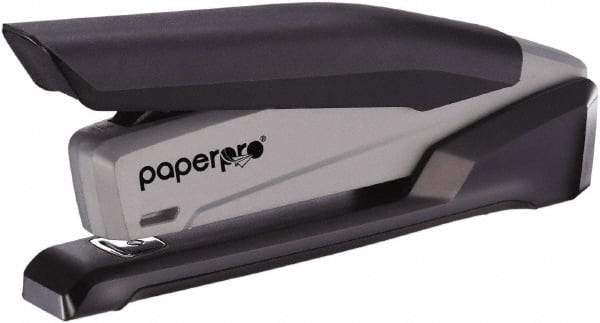 PaperPro - 20 Sheet Half Strip Stapler - Black/Gray - Industrial Tool & Supply