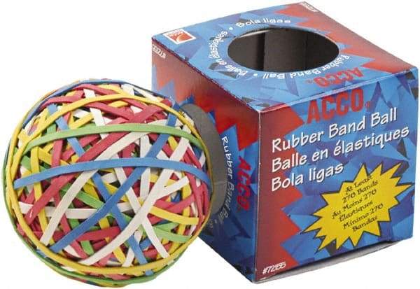 ACCO - 1" Circumference, 1/8" Wide, Light-Duty Band Rubber Band Strapping - 250 Pieces - Industrial Tool & Supply