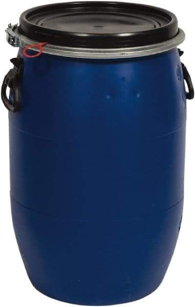 SEYMOUR-MIDWEST - 15 Gal, Polypropylene Round Blue Bucket/Pail - Handle & Lid Included - Industrial Tool & Supply