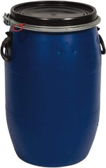 SEYMOUR-MIDWEST - 15 Gal, Polypropylene Round Blue Bucket/Pail - Handle & Lid Included - Industrial Tool & Supply