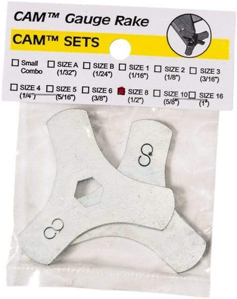 SEYMOUR-MIDWEST - 2 Piece, 3 Setting, Size 8 Gauge Rake Cam Set - Use with Seymour Midwest, #57001, #57002, #57010, #57011, #57012 - Industrial Tool & Supply