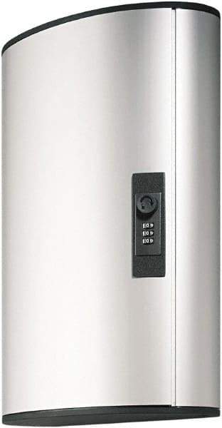 DURABLE - 36 Keys, Silver Key Storage Cabinet - 11-3/4" Wide x 4-5/8" Deep x 11" High - Industrial Tool & Supply