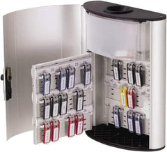 DURABLE - 54 Keys, Silver Key Box - 11-3/4" Wide x 4-5/8" Deep x 15-1/2" High - Industrial Tool & Supply