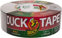 Duck - 1-7/8" x 45 Yds Silver Duct Tape - 11.5 mil, Rubber Adhesive, Vinyl Backing, 32 Lb/ln Tensile Strength, Series DUC - Industrial Tool & Supply