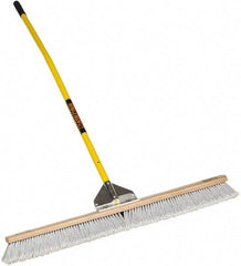 SEYMOUR-MIDWEST - 36" Fine Particle Polypropylene Push Broom - 3" Bristle Length, Wood Block, Bolt-On Handle Connection, Handle Included - Industrial Tool & Supply
