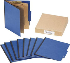 ACCO - 11 x 8 1/2", Letter Size, Dark Blue, File Folders with Top Tab - Right of Center Tab Cut Location - Industrial Tool & Supply