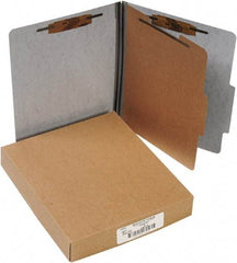 ACCO - 11 x 8 1/2", Letter Size, Gray, File Folders with Top Tab - Right of Center Tab Cut Location - Industrial Tool & Supply