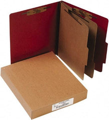ACCO - 11 x 8 1/2", Letter Size, Earth Red, File Folders with Top Tab - Right of Center Tab Cut Location - Industrial Tool & Supply