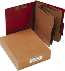 ACCO - 11 x 8 1/2", Letter Size, Earth Red, File Folders with Top Tab - Right of Center Tab Cut Location - Industrial Tool & Supply