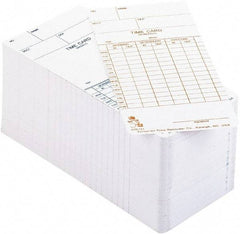 Acroprint Time Recorder - 3-2/5" High x 3-2/5" Wide Weekly/Bi-Weekly/Twice Monthly Time Cards - White, Use with Acroprint Model ATR120 - Industrial Tool & Supply