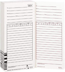 Acroprint Time Recorder - 9/10" High x 3-2/5" Wide Weekly Time Cards - White, Use with Acroprint Model ES1000 - Industrial Tool & Supply