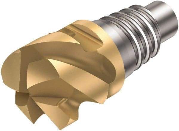 Sandvik Coromant - 316..HM. P Grade 1030 Carbide End Milling Tip Insert - TiAlN Finish, 4 Flutes, 12mm Cutting Diam, 6.5mm Depth of Cut, 14.5mm Extension, 0.059" Cnr Rad, 50° Helix - Industrial Tool & Supply