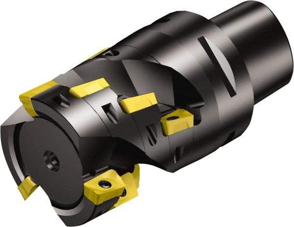 Sandvik Coromant - 2 Inserts, 1-1/4" Cut Diam, 2.4803" Arbor Diam, 2.48" Max Depth of Cut, Indexable Square-Shoulder Face Mill - 90° Lead Angle, 3.944" High, R390-11.. Insert Compatibility, Through Coolant, Series CoroMill 390 - Industrial Tool & Supply