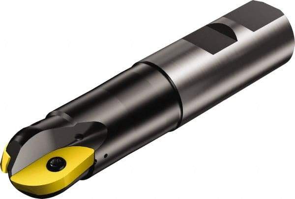 Sandvik Coromant - 32mm Cut Diam, 28.6mm Max Depth of Cut, 32mm Shank Diam, 131mm OAL, Indexable Ball Nose End Mill - 50mm Head Length, Weldon Flat Shank, R216.. B Toolholder, R216-32 06 Insert - Industrial Tool & Supply