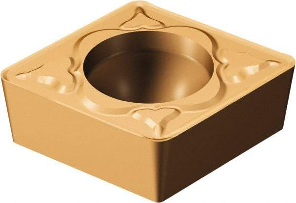 Sandvik Coromant - CCMT32.52 MM Grade 1115 Carbide Turning Insert - TiAlN/AlCr2O3 Finish, 80° Diamond, 3/8" Inscr Circle, 5/32" Thick, 1/32" Corner Radius - Industrial Tool & Supply